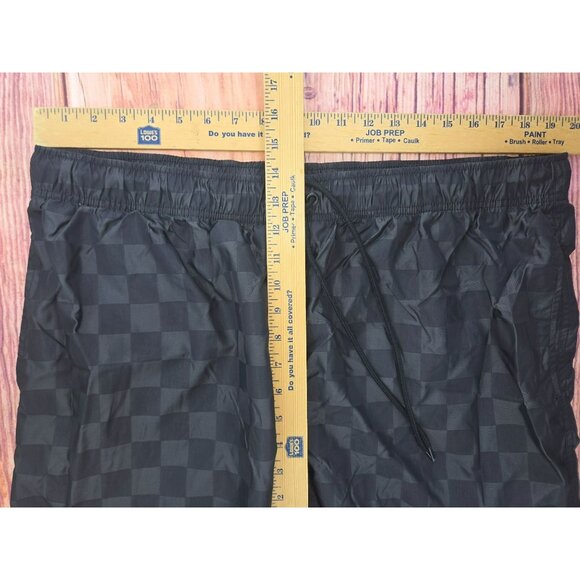 Nike Checkered Mens Swim Shorts XXL Black Nylon - Picture 6 of 7